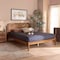 Baxton Studio Giuseppe Modern and Contemporary Walnut Brown Finished Full Size Platform Bed 183-11048-Zoro - alternate 6